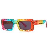 (6 PACK) Wholesale Sunglasses Openwork Square 2022 M221905 - Bulk Sunglasses Wholesale